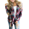 New Plaid Printed Cardigan