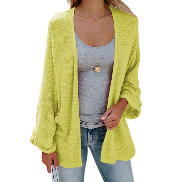 Fashion Bat Sleeve Thin Knit Women's Cardigan