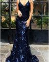 Women's Sexy V-neck Sling Sequin Evening Dress