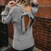 Open Back Long Sleeve Bow Sweater