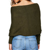 Cross Strapless Shoulder  V- neck Sweaters