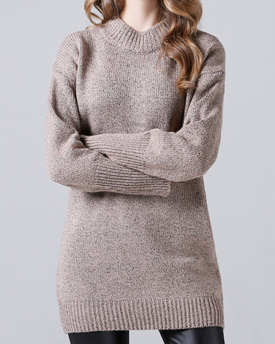 Casual Long Sleeved Solid Color Sweater