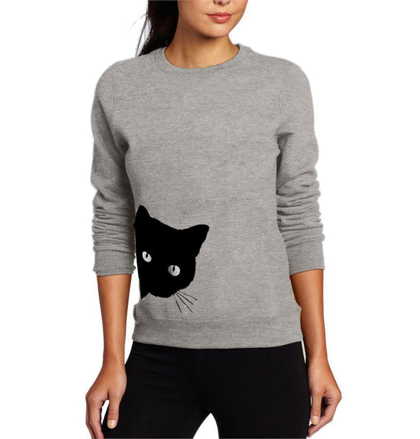 Long Sleeve Printed O-Neck Sweater