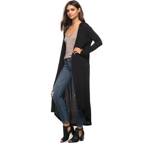 New solid color thin long sleeve cardigan