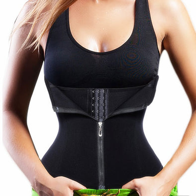 Women's Solid Color Zipper Corset