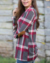 New Plaid Printed Cardigan