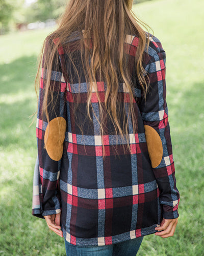 New Plaid Printed Cardigan