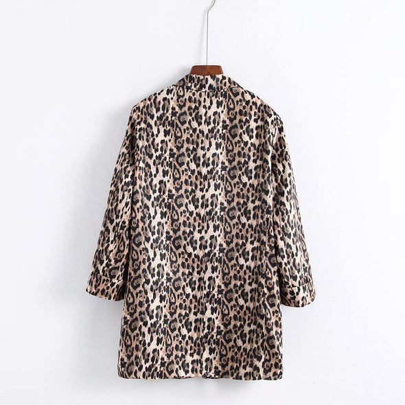 Animal Print Leopard Casual Blazer Outwear