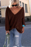 V Neck  Plain Sweaters