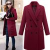 Fashion Solid Color Long Wool Coat