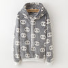 Coral fleece Printing Long Sleeve Hoodies