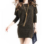 Simple O-Neck Bat Sleeve Bodycon Dress