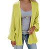 Solid Color Long Sleeve Knit Cardigan Sweater Coat