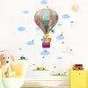 Cartoon Hot Air Balloon Animal Wall Sticker