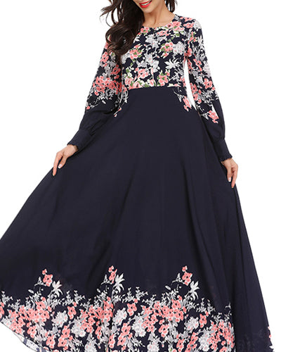 Women's Printed Slim Maxi Dress