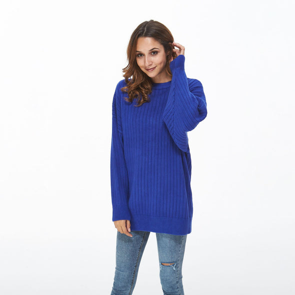 Loose Round Neck Long Sleeve Sweaters