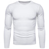 New V-neck Men's Solid Color Long-sleeved Sweater