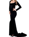 Women's Lace Stitching Evening Dress