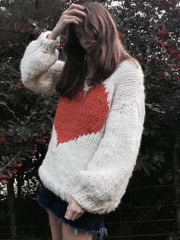 Fashion Knitting Loose Sweater Tops