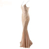 Deep V Sequin Sparkling Evening Dress