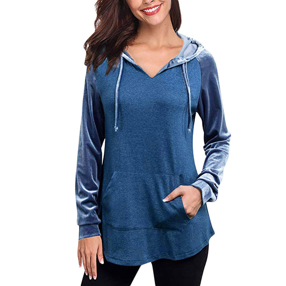 Colorblock Long Sleeve Hooded Sweatshirt