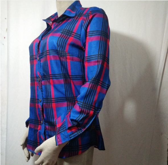 Women's Plaid Long Sleeve Shirt