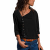 Women's Irregular Diagonal Collar Long-Sleeved Shirt