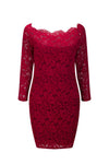 Women's One-Neck Long-Sleeved Lace Bodycon Dress