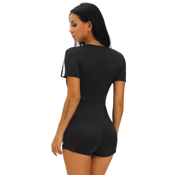 Women's V-neck Short-Sleeved Bodysuit