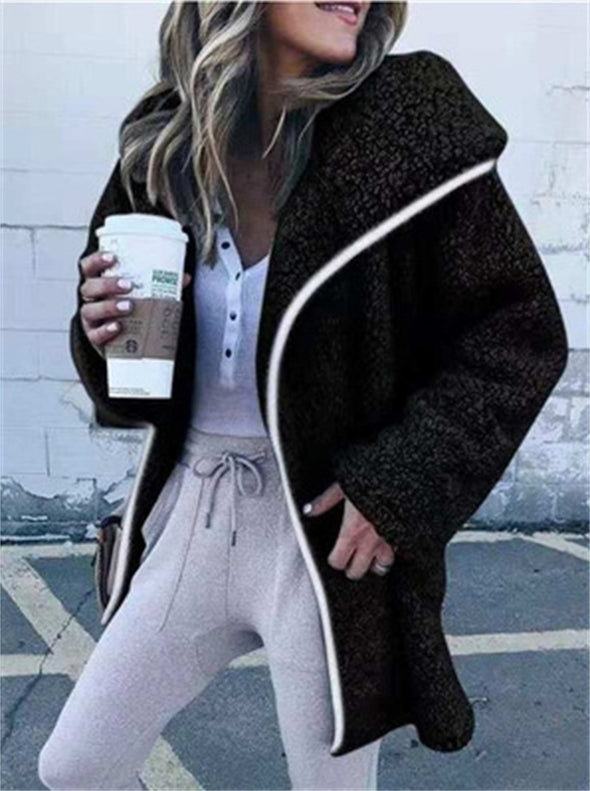 Casual Faux Fur Plush Women's Coat