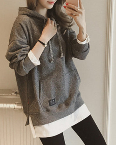 Loose Letter Long Sleeve Hooded Sweatshirt