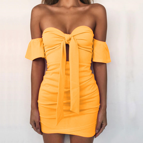 Women's Bandage Tube Top Bodycon Dresses