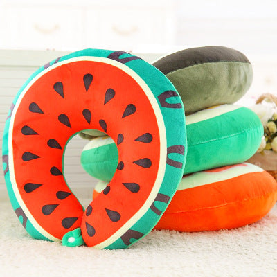 Creative Watermelon Fruit U-Shaped Pillow