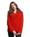 Warm Plush Long Sleeve Pure Color Sweatshirt