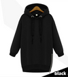 Casual Solid Zipper Split Cotton Hoodies Sweatshirt