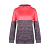 Simple Solid Color Stitching Contrast High Collar Sweatshirt