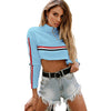 Round Neck  Long Sleeve Short Sport Sweatshirt