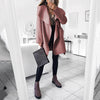 Elegant Fashion Casual Loose Plain Wide Lapel Long Sleeve Coat Cardigan