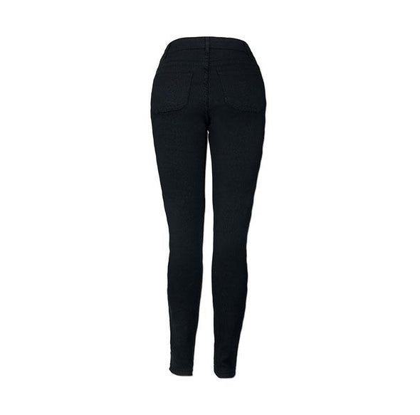 casual Solid Color high waist bodycon trousers jeans