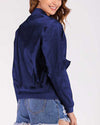 Solid Color Long Sleeve Zip Jacket