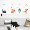 Cartoon Kitty Cloud Creative Funny Wall Sticker