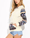 Long Sleeve Printed Hooded Sweatshirt