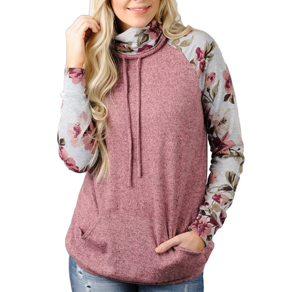 Long Sleeve Printed Hooded Sweater