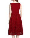 Lace Stitching Solid Color Dress