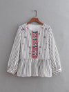 Women's embroidery pullover shirt