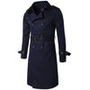 Fashion Boutique Long Slim Double-breasted Men's Trench Coat