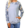 Printed Long Sleeve Lapel Button Sweatshirt