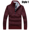 New High Collar Thick Solid Color Pullover Sweater