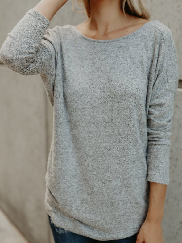 Cross Back V-Neck Fashion Pullover Sweater