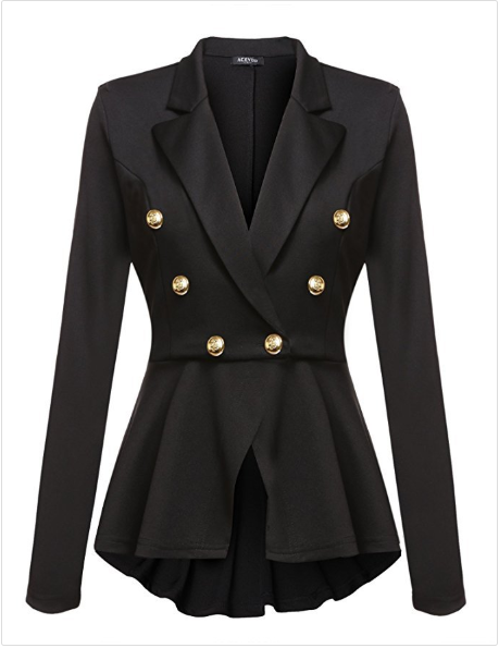 Fashion Slim Long Sleeve Lapel Blazer Jacket